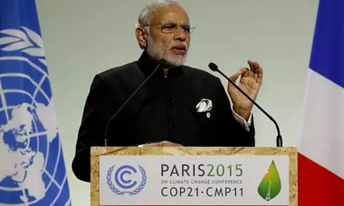 പാരിസ് ഉടമ്പടി നടപ്പിലാക്കുമെന്ന് പ്രധാനമന്ത്രി നരേന്ദ്രമോദി