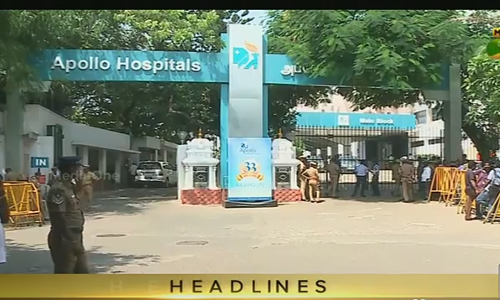 ജയലളിതയെ പ്രവേശിപ്പിച്ചിരിക്കുന്ന ആശുപത്രിക്ക് കനത്ത സുരക്ഷ