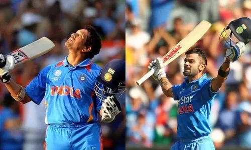 സച്ചിനും കൊഹ്ലിയും തമ്മിലുള്ള അഞ്ച് സാമ്യങ്ങള് സച്ചിനും കൊഹ്ലിയും തമ്മിലുള്ള അഞ്ച് സാമ്യങ്ങള്