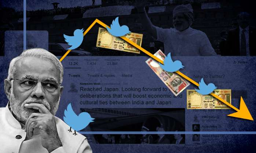 നോട്ട് നിരോധനം: ട്വിറ്ററില്‍ മോദിക്ക് ഒരു ദിനം നഷ്ടപ്പെട്ടത് 3 ലക്ഷം ഫോളവേഴ്സിനെ