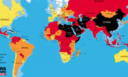 രാജ്യത്തെ മാധ്യമസ്വാതന്ത്ര്യം വീണ്ടും താഴോട്ട്; ലോകരാജ്യങ്ങളില് ഇന്ത്യയുടെ റാങ്ക് 136 രാജ്യത്തെ മാധ്യമസ്വാതന്ത്ര്യം വീണ്ടും താഴോട്ട്; ലോകരാജ്യങ്ങളില് ഇന്ത്യയുടെ റാങ്ക് 136