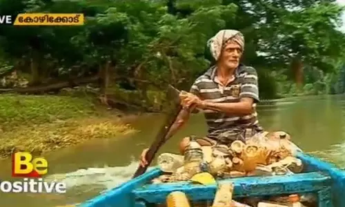 പുഴ വൃത്തിയാക്കുന്നത് ജീവിത ദൗത്യമാക്കി അബ്ദുള്‍ഖാദര്‍