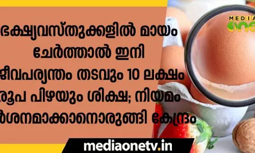 ഭക്ഷ്യവസ്തുക്കളില്‍ മായം ചേര്‍ത്താല്‍ ഇനി ജീവപര്യന്തം തടവും 10 ലക്ഷം രൂപ പിഴയും ശിക്ഷ; നിയമം കര്‍ശനമാക്കാനൊരുങ്ങി കേന്ദ്രം