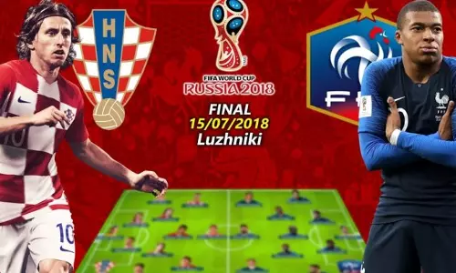 ഫ്രാന്‍സ് ക്രൊയേഷ്യ കലാശപോരാട്ടം ഞായറാഴ്ച്ച