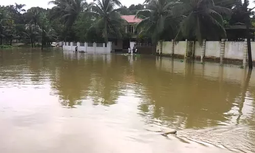 കോതമംഗലം പ്രദേശത്തെ വിവിധ ഭാഗങ്ങള്‍ വെള്ളപ്പൊക്ക ഭീഷണിയില്‍; വീടുകൾ ഭാഗികമായി വെള്ളത്തിനടിയില്‍