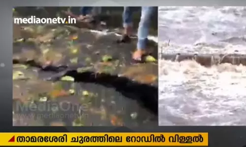 താമരശ്ശേരി ചുരത്തിലെ റോഡില്‍ വിള്ളല്‍