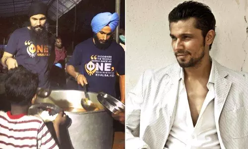 പ്രളയ ബാധിതരുടെ വിശപ്പകറ്റാന്‍ സിഖുകാര്‍; ഒപ്പം നടന്‍ രണ്‍ദീപ് ഹൂഡയും