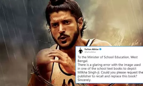 പാഠപുസ്തകത്തിൽ മിൽഖാ സിങിന് പകരം തന്റെ ചിത്രം, ഭീമാബദ്ധം ചൂണ്ടിക്കാണിച്ചു ഫർഹാൻ അഖ്തർ പാഠപുസ്തകത്തിൽ മിൽഖാ സിങിന് പകരം തന്റെ ചിത്രം, ഭീമാബദ്ധം ചൂണ്ടിക്കാണിച്ചു ഫർഹാൻ അഖ്തർ