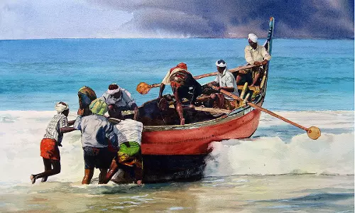 വെള്ളം ഇറങ്ങിതുടങ്ങിയപ്പോൾ തുടങ്ങി അവഗണന, തിരികെ തീരത്തെത്താനാകാതെ ‘കടലിന്റെ മക്കൾ’ വെള്ളം ഇറങ്ങിതുടങ്ങിയപ്പോൾ തുടങ്ങി അവഗണന, തിരികെ തീരത്തെത്താനാകാതെ ‘കടലിന്റെ മക്കൾ’