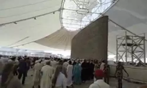 പിശാചിന്റെ സ്തൂപം നിലകൊള്ളുന്ന ജംറാത്തില്‍ ഇന്നലെയും ഇന്നും വലിയ തിരക്ക്