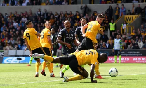 വീണ്ടും ഹാന്‍ഡ്‌ ഗോള്‍:  സിറ്റിയെ ഞെട്ടിച്ച് വോള്‍വ്‌സ് 