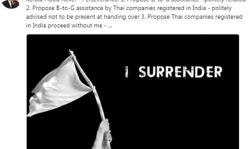 പ്രളയം; സഹായം നിരസിച്ചതില്‍ നിരാശ രേഖപ്പെടുത്തി തായ്‌ലന്‍ഡ് അംബാസിഡര്‍