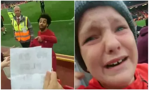 കുഞ്ഞാരാധകനെ സന്തോഷം കൊണ്ട് കരയിച്ച സലാഹ്