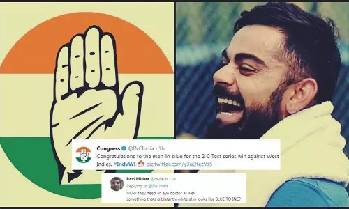 ടീം ഇന്ത്യയെ പ്രശംസിച്ച് കോണ്‍ഗ്രസ് പാര്‍ട്ടി പോസ്റ്റ് ചെയ്ത ട്വീറ്റില്‍ തെറ്റ്; ട്രോളന്‍മാര്‍ ആഘോഷിക്കുകയാണ്