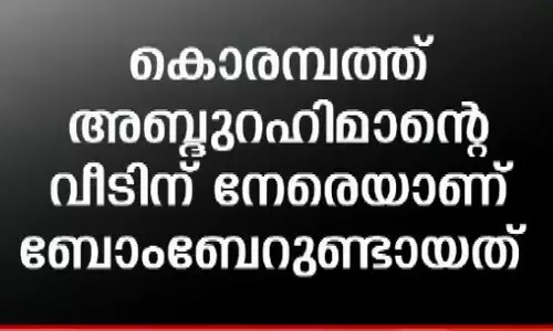 മണല്‍മാഫിയെക്കുറിച്ച് പൊലീസിന് വിവരം നല്‍കിയ ആളുടെ വീടിന് നേരെ സ്ഫോടകവസ്തു എറിഞ്ഞു