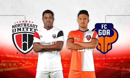 എെ.എസ്.എല്ലില്‍ ഇന്ന് നോര്‍ത്ത് ഈസ്റ്റ് യുണൈറ്റഡ് ഗോവ എഫ്.സിയെ നേരിടും