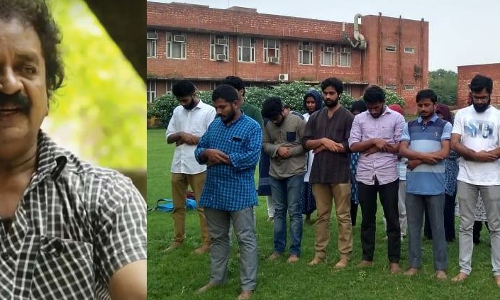 വിദ്യാര്‍ത്ഥി സംഘടനകളുടെ നേതൃത്വത്തില്‍ ജെ.എന്‍.യുവില്‍ നജ്മൽ ബാബുവിന് മയ്യിത്ത് നമസ്കാരം