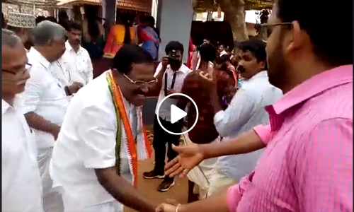 രാജ്‍മോഹന്‍ ഉണ്ണിത്താന് കൈ നല്‍കി വോട്ടര്‍ പറഞ്ഞു, ‘വോട്ട് സതീഷേട്ടനായിരിക്കും’; ഉണ്ണിത്താന്‍റെ മറുപടി ഇങ്ങനെ...