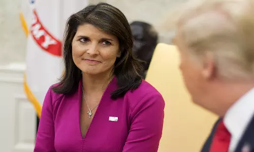 ട്രംപുമായുള്ള അഭിപ്രായ ഭിന്നത: ഐക്യരാഷ്ട്രസഭയിലെ അമേരിക്കന്‍ അംബാസിഡര്‍ നിക്കി ഹാലി രാജിവെച്ചു