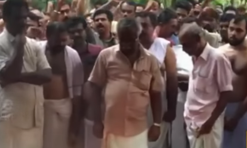 അച്ഛന് മുദ്രാവാക്യം വിളിച്ച് മകൻ അന്ത്യയാത്ര ചൊല്ലി