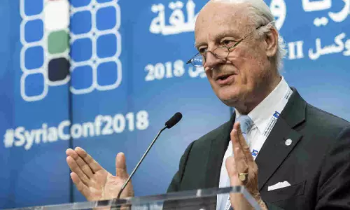 സിറിയയിലെ യു.എന്‍ നയതന്ത്ര പ്രതിനിധി സ്റ്റഫാന്‍ ഡി. മിസ്തുറ രാജിവെക്കുന്നു