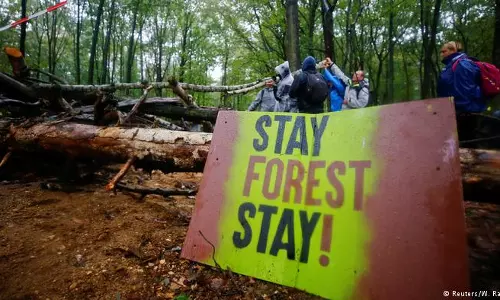 ഊര്‍ജ കമ്പനിക്കായുള്ള വന നശീകരണത്തിനെതിരെ ജര്‍മനിയില്‍ വ്യാപക പ്രതിഷേധം