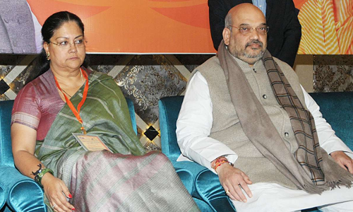 വസുന്ധര രാജെ - അമിത് ഷാ തര്‍ക്കം; രാജസ്ഥാനില്‍   സ്ഥാനാര്‍ഥി നിര്‍ണയം വൈകുന്നു 