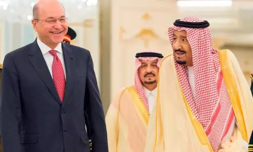 ഇറാഖ് പ്രസിഡന്റിന് സൗദിയില്‍ സ്വീകരണം