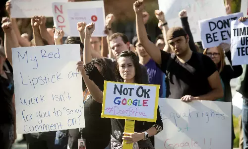 ഗൂഗിളിന്റെ സ്ത്രീകളോടുള്ള സമീപനങ്ങൾക്കെതിരെ വ്യാപക പ്രതിഷേധം