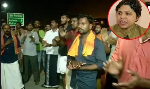 തൃപ്തിക്കെതിരായ പ്രതിഷേധം: വിമാനത്താവളത്തിന്റെ പ്രവര്‍ത്തനത്തെ ബാധിക്കുന്നുവെന്ന് സിയാല്‍