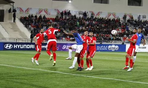 ഗോളി നീട്ടിയടിച്ച പന്ത് ഇന്ത്യൻ വലയിൽ; ജോർദാനോട് തോറ്റു