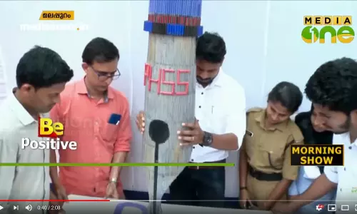 ഉപയോഗശൂന്യമായ പ്ലാസ്റ്റിക് പേനകൾ കൊണ്ട് ഭീമൻ മഷിപ്പേന..!