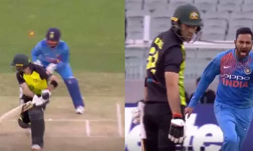 അടിച്ചുപറത്തിയ ഓസീസ് ബാറ്റ്സ്മാന്റെ വിക്കറ്റ് തെറിപ്പിച്ച് ക്രുണാല് പകരം വീട്ടി അടിച്ചുപറത്തിയ ഓസീസ് ബാറ്റ്സ്മാന്റെ വിക്കറ്റ് തെറിപ്പിച്ച് ക്രുണാല് പകരം വീട്ടി