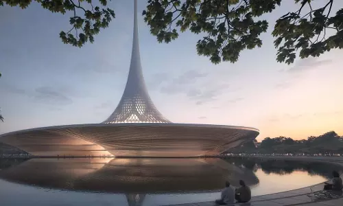 ഗുജറാത്തിലെ പട്ടേല്‍ പ്രതിമയെ തോല്‍പ്പിച്ച് ആന്ധ്രാ പ്രദേശ് നിയമസഭാ കെട്ടിടത്തിന്റെ രൂപകല്‍പ്പന