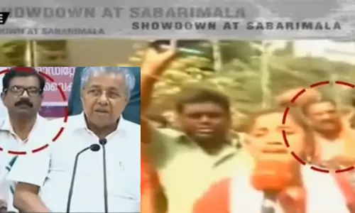 പമ്പയിലെ സ്ത്രീകളെ തടഞ്ഞയാള്‍ നവോത്ഥാന സമിതിയുടെ ജോ. കണ്‍വീനര്‍