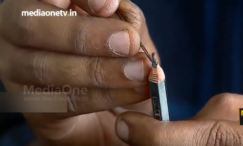 അരിമണിയിലും പെന്‍സില്‍ തുമ്പത്തും വിസ്മയം തീര്‍ത്ത് വെങ്കിടേഷ്