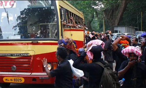 ശബരിമലയിൽ  കെ.എസ്.ആര്‍.ടി.സി ജീവനക്കാർ ദുരിതത്തില്‍