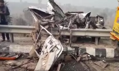 ഹരിയാനയില്‍ മൂടല്‍മഞ്ഞില്‍ 50 വാഹനങ്ങള്‍ കൂട്ടിയിടിച്ചു; എട്ട് മരണം