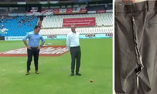 തല്‍സമയ ടിവി പരിപാടിക്കിടെ പൊള്ളോക്കിന്റെ പാന്റ് കീറി!