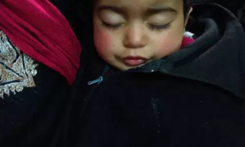 കാശ്മീരിൽ പതിനെട്ട് മാസം പ്രായമായ കുഞ്ഞിന് വീട്ടിനകത്ത് വെച്ച് പെല്ലറ്റ് വെടിയെറ്റു