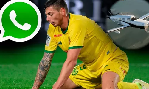 അര്ജന്റീനന് ഫുട്ബോള് താരം സഞ്ചരിച്ചിരുന്ന വിമാനം കാണാതായി; താരത്തിന്റെ അവസാന ശബ്ദ സന്ദേശം ഇങ്ങനെ... അര്ജന്റീനന് ഫുട്ബോള് താരം സഞ്ചരിച്ചിരുന്ന വിമാനം കാണാതായി; താരത്തിന്റെ അവസാന ശബ്ദ സന്ദേശം ഇങ്ങനെ...