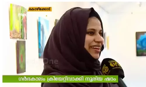 ഗര്‍ഭകാലം ക്രിയേറ്റിവാക്കി നൂരിയ ഷാം; വരച്ചത് 46 ചിത്രങ്ങള്‍  