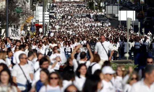 അന്താരാഷ്ട്ര വനിതാദിനത്തില്‍ വേതന വര്‍ധനവ് ആവശ്യപ്പെട്ട് പോര്‍ച്ചുഗലില്‍ നഴ്സുമാരുടെ മാര്‍ച്ച്; പതിനായിരങ്ങള്‍ പ്രതിഷേധവുമായി തെരുവിലിറങ്ങി 