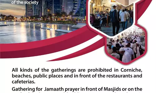 ‘ടെറസിന് മുകളില്‍ കൂട്ടമായി പ്രാര്‍ത്ഥന നടത്തരുത്’:ഖത്തര്‍ ആഭ്യന്തര മന്ത്രാലയം