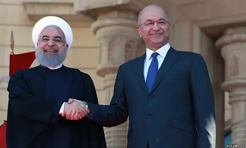 ഇറാന്‍ പ്രസിഡന്റ് ഹസ്സന്‍ റുഹാനി ബാഗ്ദാദില്‍ 