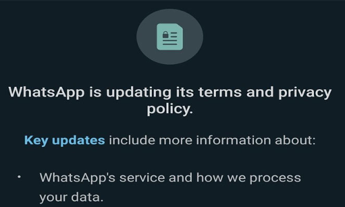 പുതിയ നിബന്ധനകളുമായി  വാട്സ്ആപ്പ്; അംഗീകരിച്ചില്ലെങ്കിൽ അക്കൗണ്ട് ഇല്ലാതാകും