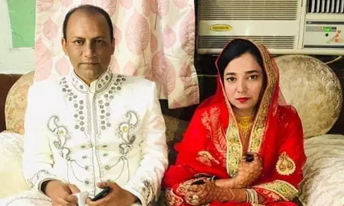 10 ദിവസത്തെ ജാമ്യത്തിൽ സി.എ.എ സമരനായിക ഇശ്റത്തിന് വിവാഹം;  ജയിലിൽ പോകും വരെ താനവളെ ഊട്ടുമെന്ന് വരൻ