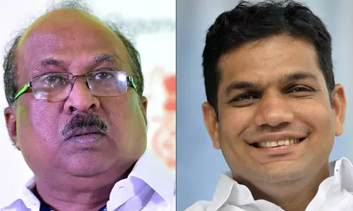 ഹൈബി ഈഡന്റെ  പ്രചാരണ വേദിയിൽ കെ.വി തോമസ്