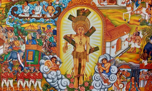 കാഞ്ഞൂർ സെന്റ് മേരീസ് ഫൊറോന പള്ളിയുടെ ചരിത്രം ഇനി ഒറ്റ കാൻവാസിലൂടെ മനസിലാക്കാം