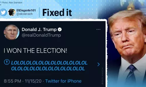 തെ​ര​ഞ്ഞെ​ടു​പ്പി​ൽ വി​ജ​യി​ച്ച​ത് താ​നാ​ണെ​ന്ന് ട്രം​പ്; പരിഹാസവുമായി സോഷ്യല്‍ മീഡിയ